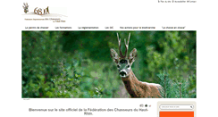Desktop Screenshot of federation-chasseurs-haut-rhin-68.fr